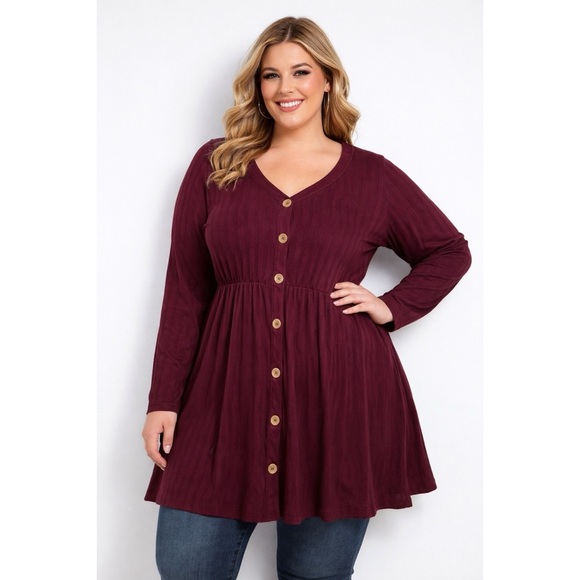 Lane Bryant Sweaters - LANE BRYANT Purple Babydoll Sweater Top